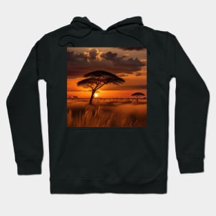 African Savannah Sunset Hoodie